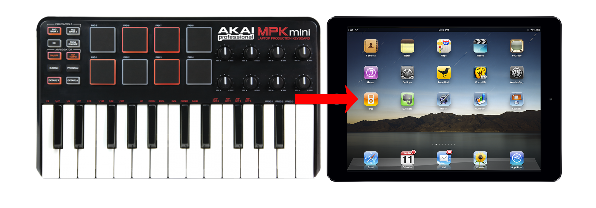 akai mpkmini2ipad main