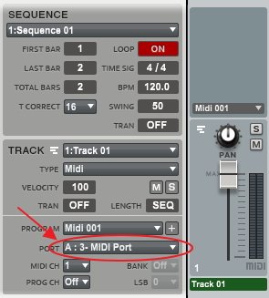 midi track port