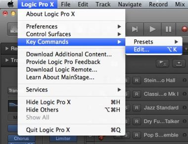 maudio axiom air logicxsetup accesskeycommandmenu