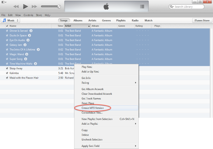 other itunes importing and converting 11